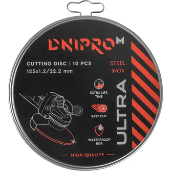 Řezný kotouč Sada řezný kotoučů Ultra 125 mm 1,2 mm 22,2 mm 10 ks, Dnipro-M