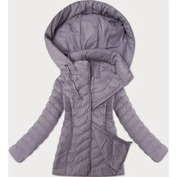 Dámská prošívaná bunda ve světle vřesové barvě s kapucí J Style (16M9238-35) odstíny fialové S (36)