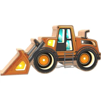 Dřevěná hračka 2Kids Toys LED lampička Bagr