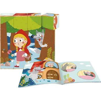 Dřevěná hračka 2Kids Toys Kostky Pohádka o Červené karkulce