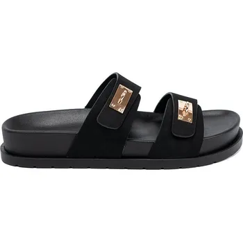 Dámské pantofle Černé dámské nazouváky se zlatými prvky 1139B Velikost: 40