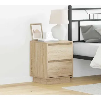 Noční stolek vidaXL Noční skříňka se zásuvkou 2 pcs Sonoma dub 39 x 34,5 x 50 cm [869615]