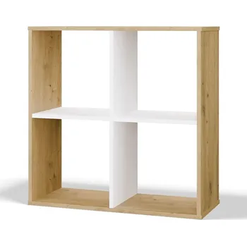 Knihovna Regál Manja 2x2 dub artisan/bílá