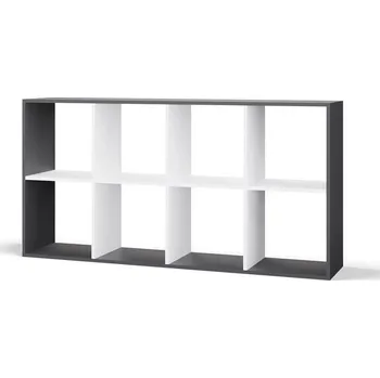 Obývací pokoj Regál Manja 2x4 antracit/bílá