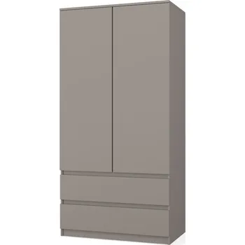 Obývací stěna Šatní skříň Malvína 2S-90 šedá jíl