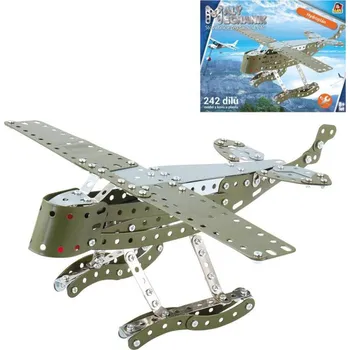 ostatní stavebnice MALÝ MECHANIK Letadlo Hydroplán 242 dílků kovová (stavebnice) typu Merkur