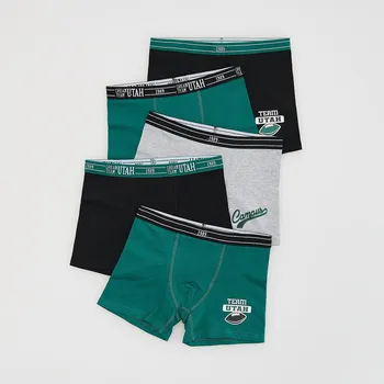 Reserved - Bavlněné boxerky 5‑pack - tmavě zelená - 303GS-79X - 303GS-79X-U86