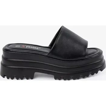 Dámské pantofle Designové dámské nazouváky černé platforma 40