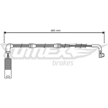 Brzdová destička Výstražný kontakt, opotřebení obložení TOMEX Brakes TX 30-47