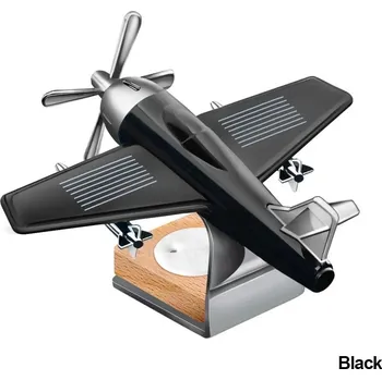 Vůně do auta Solární letadlo vůně eliminující zápach | vůně do auta, dekorace interiéru - Černý