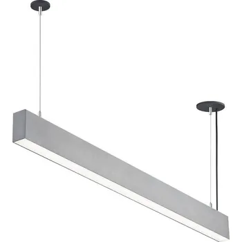 Optonica LED lineární závěsné svítidlo propojitelné UGR<19 50W stříbrné, Neutrální bílá