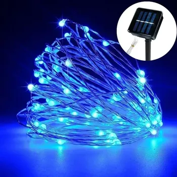 Venkovní osvětlení Solární LED světelný řetěz | venkovní osvětlení, dekorativní lampa - Modrý , 4m 20LED