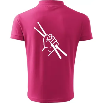 Pánská košile Paličky ruka - Polokošile pánská Pique Polo 203 - S ( Purpurová )