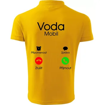 Pánská košile Voda volá - Polokošile pánská Pique Polo 203 - L ( Žlutá )