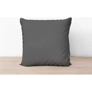 Povlak na dekorativní polštářek Bavlněný povlak na polštář Tmavě šedý 50x70