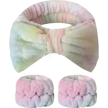 Čelenka Čelenka a rukávy z froté pro ženy do koupelny | čelenka, gumička - zelená2