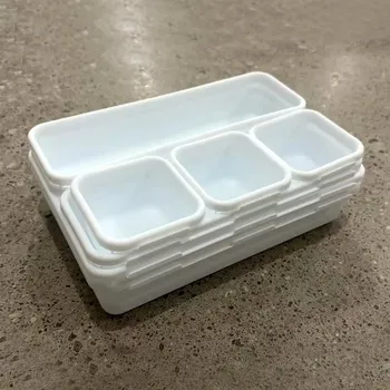 Úložný box Nastavitelný organizér do zásuvek 8 ks | úložné boxy, kosmetický organizér - Bílý