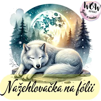 Nažehlovačky na fólii Nažehlovačka na fólii, spící VLK, 1 kus Zvolte VELIKOST motivu ZDE:: Menší