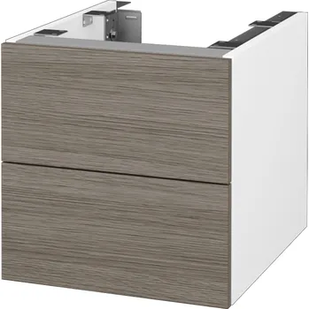 Dřevojas Doplňková skříňka pod desku DSD SZZ2 40 (výška 40 cm) - N01 Bílá lesk / D03 Cafe