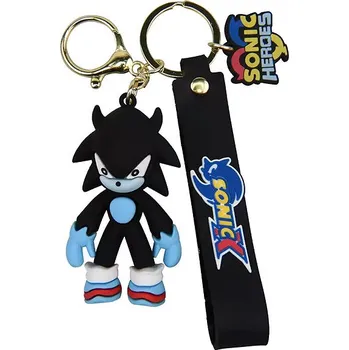 Dětská klíčenka Ježek Sonic Shadow s poutkem a karabinou