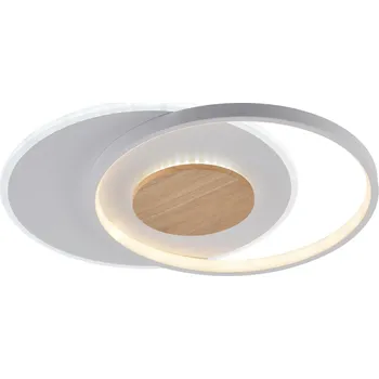 Optonica LED Stropní svítidlo CCT 54W White+Wood Stmívatelná + Dálkový ovladač