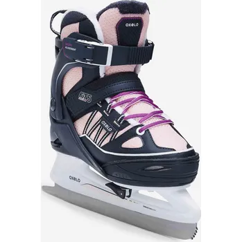 OXELO FIT 500 DÍVČÍ LEDNÍ BRUSLE MODRO-RŮŽOVÉ 32/35