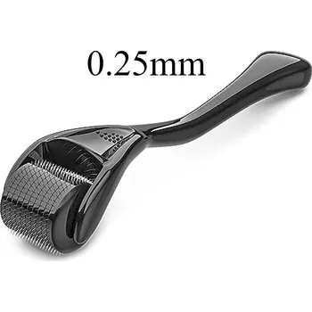 Vlasová regenerace Derma váleček pro růst vousů a vlasů | péče o pleť, aktivátor růstu - černý 0.25mm