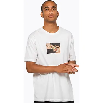 Pánské tričko Kaotiko Washed Smoke Flowers white