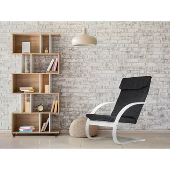 Křeslo ModernHome Finské houpací křeslo do obývacího pokoje - černá/bílá