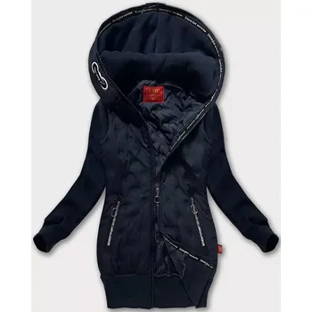 Dámská bunda Tmavě modrá dámská mikino-bunda s kapucí LHD (AMG-162A) odstíny modré L (40)