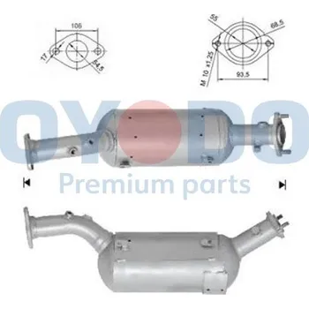 Filtr pevných částic Filtr sazových částic, výfukový systém OYODO 20N0125-OYO