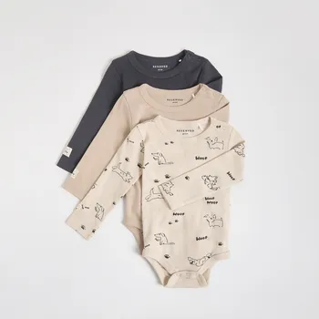 Reserved - Sada 3 bavlněných body - béžová - 358FP-08X - 358FP-08X-74