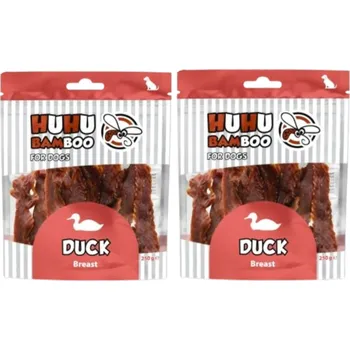 Pamlsek pro psa HUHUbamboo 2xHuhubamboo Excellent - Sušená kachní prsa 250 g