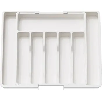 Příborník do zásuvky Roztažitelný organizér příborů do zásuvky | kuchyňský příborník, zásuvkový organizér - Bílý