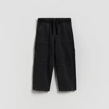 Reserved - Bavlněné jogger kalhoty - tmavě šedá - 097FO-90X - 097FO-90X-104