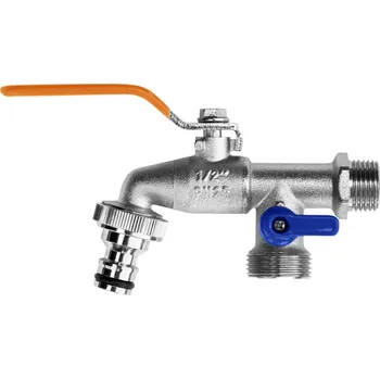 Bradas Kul. kohout GZ1/2",2 x GZ 3/4"+vsuvka pro rychlospojku