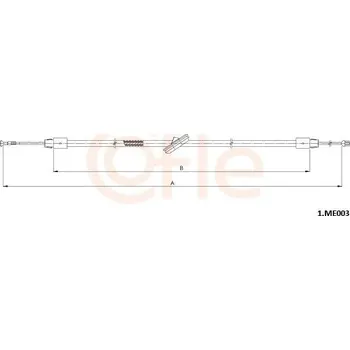 Brzdový systém Tažné lanko, parkovací brzda COFLE 1.ME003