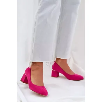 Dámské lodičky Dámské lodičky na sloupek podpatku M380 / 208437 Fuchsiová - Seastar tmavě růžová 37
