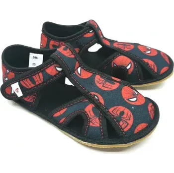 Chlapecké bačkory Ef barefoot papučky 386 Red Spider - otevřené 25