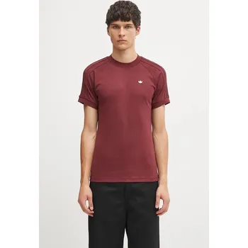 Pánské oblečení Tričko s vlnou adidas Originals Cali Tee, XXL, burgundské, 83X