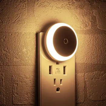 Noční světlo Inteligentní noční světlo se senzorem | Nástěnné osvětlení - žluté světlo