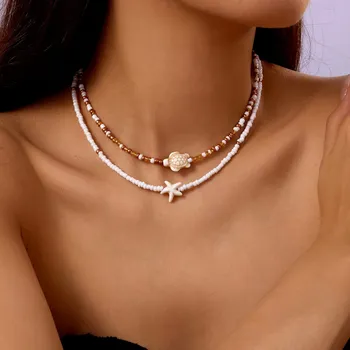 Náhrdelník Boho letní náhrdelník s hvězdicí | náhrdelník, šperk - NC25Y0013-2