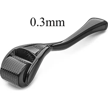 Vlasová regenerace Derma váleček pro růst vousů a vlasů | péče o pleť, aktivátor růstu - černý 0.3mm