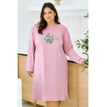 Dámská noční košile 3473 NOČNÍ KOŠILE PATRICIA 4XL-6XL Meruňka 6XL