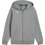 Chlapecká mikina Puma TEAMGOAL CASUALS HOODED JACKET 128 Šedá, Bílá