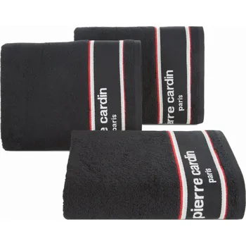 Ručník BAVLNĚNÝ RUČNÍK PIERRE CARDIN KARL 70X140 CM ČERNÁ