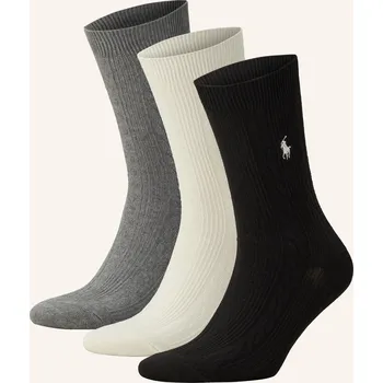Dámské punčochy Polo Ralph Lauren Dámská Ponožky, Sada 3 Párů, 001 black...