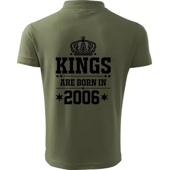 Pánská košile Kings are born in 2006 - Polokošile pánská Pique Polo 203 - 2XL ( Khaki )
