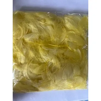 Peří barevné 10g světle žluté