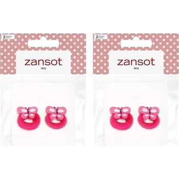 ZANSOT 2 × Dětské elastické gumičky do vlasů, červené, 2 ks